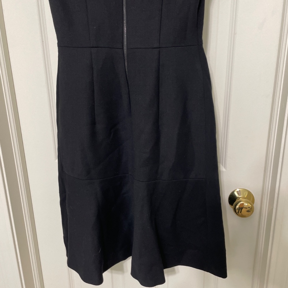 Les Copains Black Virgin Wool Blend Pleated Fit & Flare Dress Size 38 IT - Picture 6 of 15